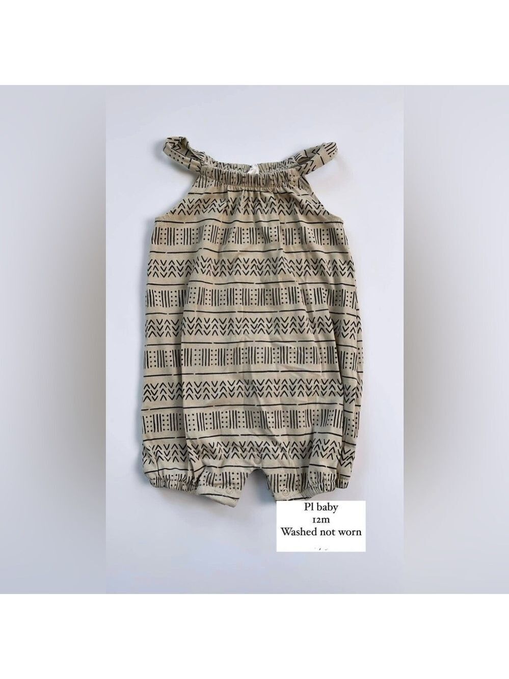 🩵4/$20 PL‎ Baby Patterned Romper - Tan